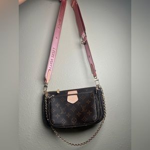 “LV” Pink Crossbody Bag